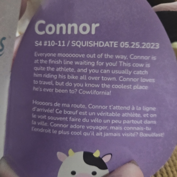 NWT 🐮 Connor Spring Cow w Floral Print 🌼 5" Squishmallow Easter Edition - Picture 4 of 5